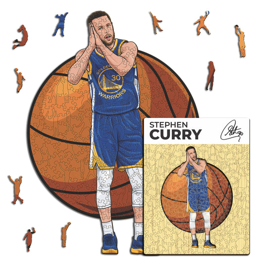 Stephen Curry - Puzzle en Bois