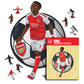 Bukayo Saka Puzzle di Legno