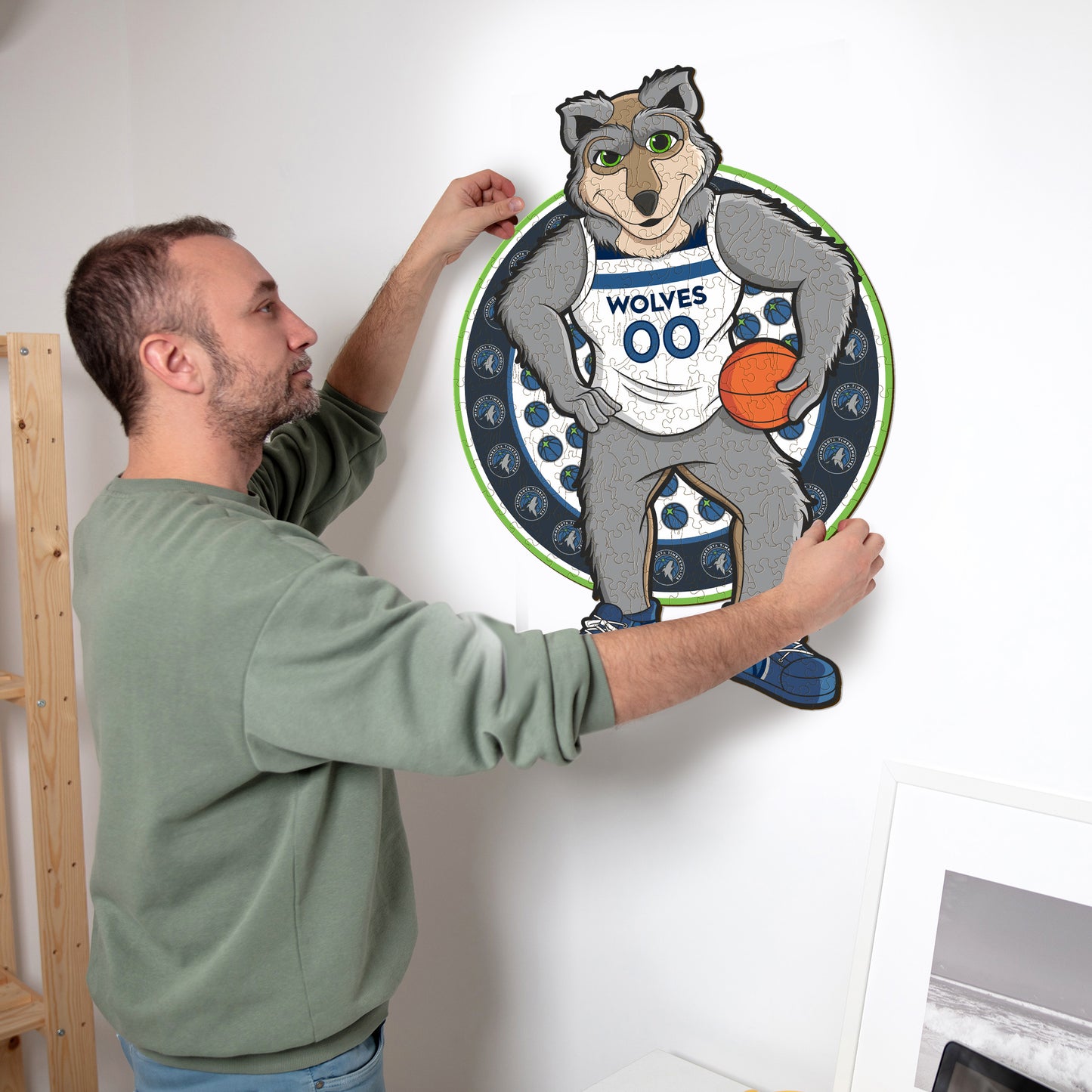 Minnesota Timberwolves™ Mascotte - Puzzle di Legno