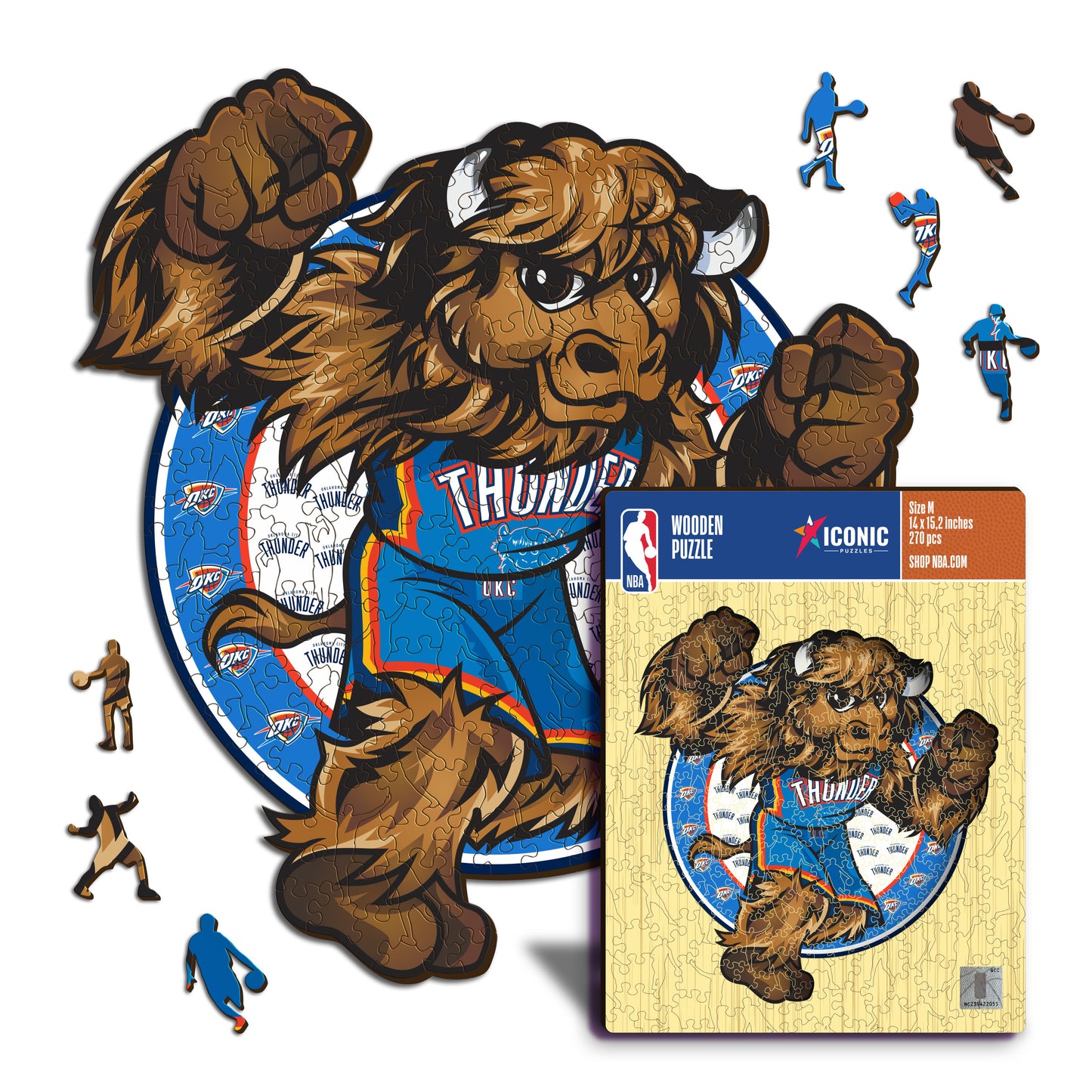 Oklahoma City Thunder™ Mascotte - Puzzle di Legno