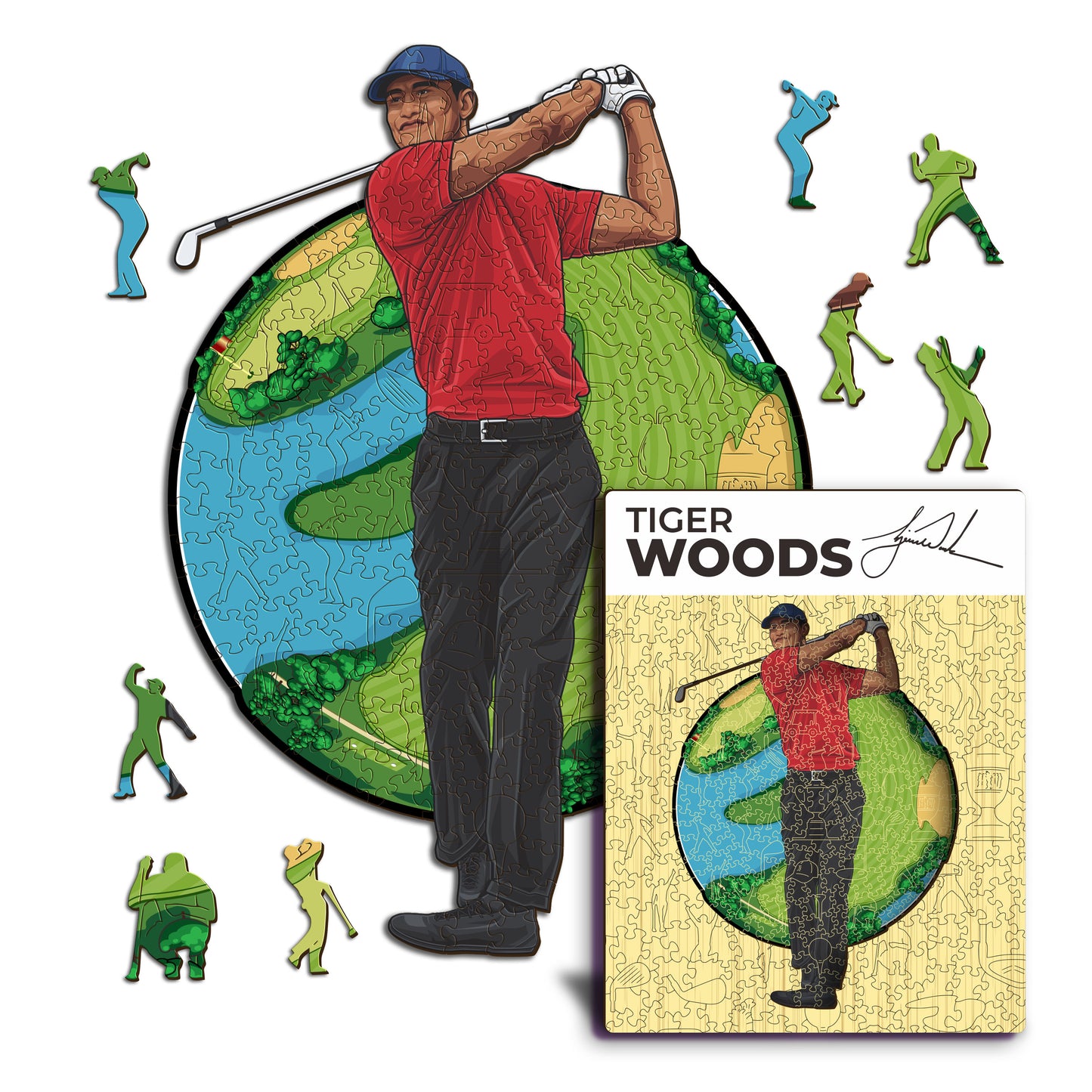 Tiger Woods - Puzzle di Legno