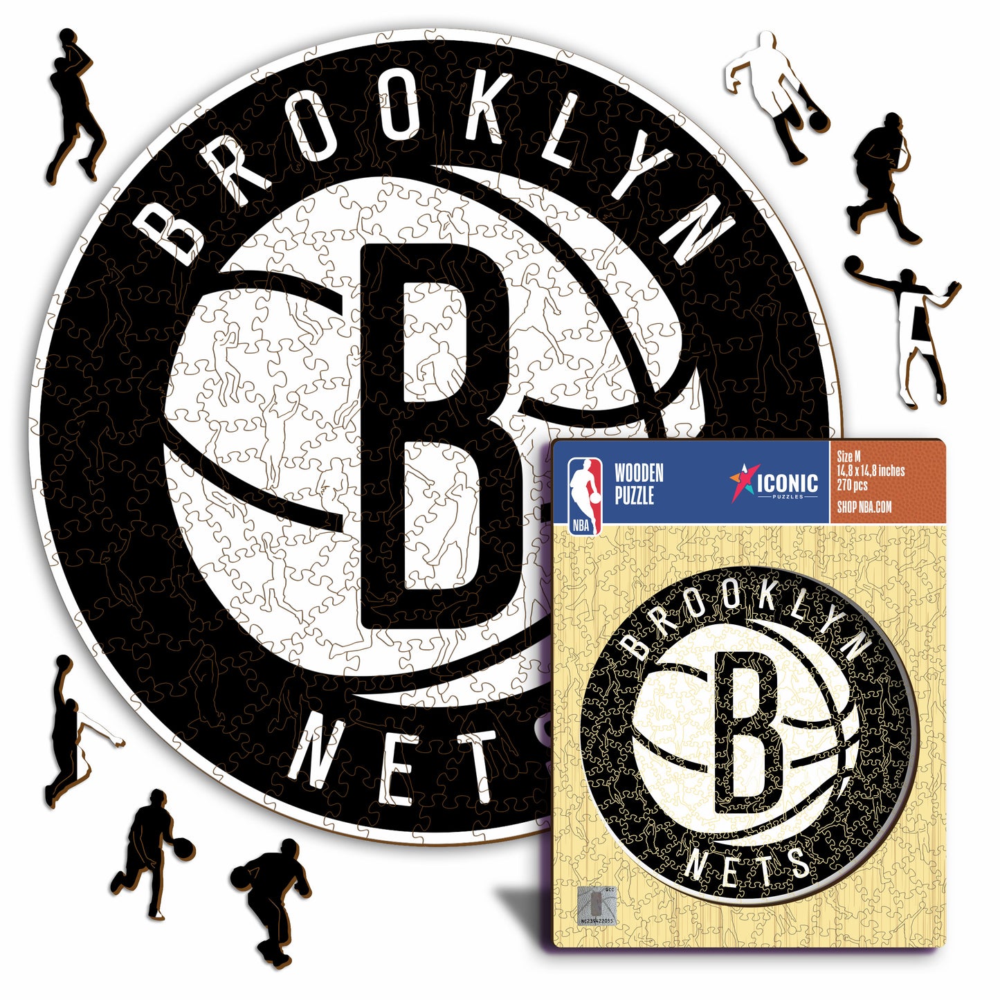 Brooklyn Nets™ Logo - Puzzle di Legno