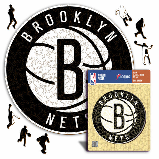 Brooklyn Nets™ Logo - Puzzle di Legno