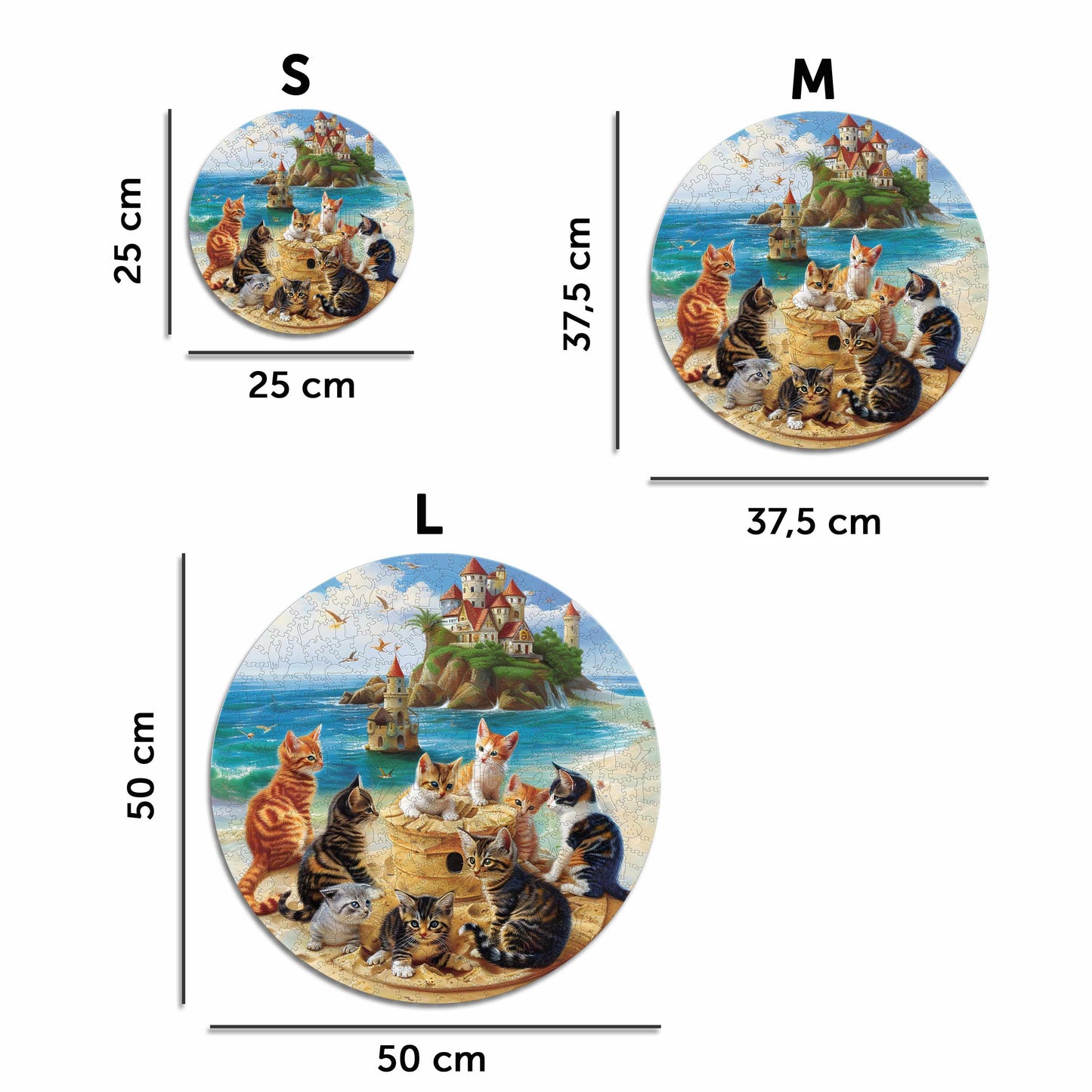 Gattini al Mare - Puzzle di Legno