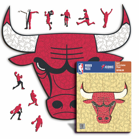 Chicago Bulls™ Logo - Puzzle di Legno