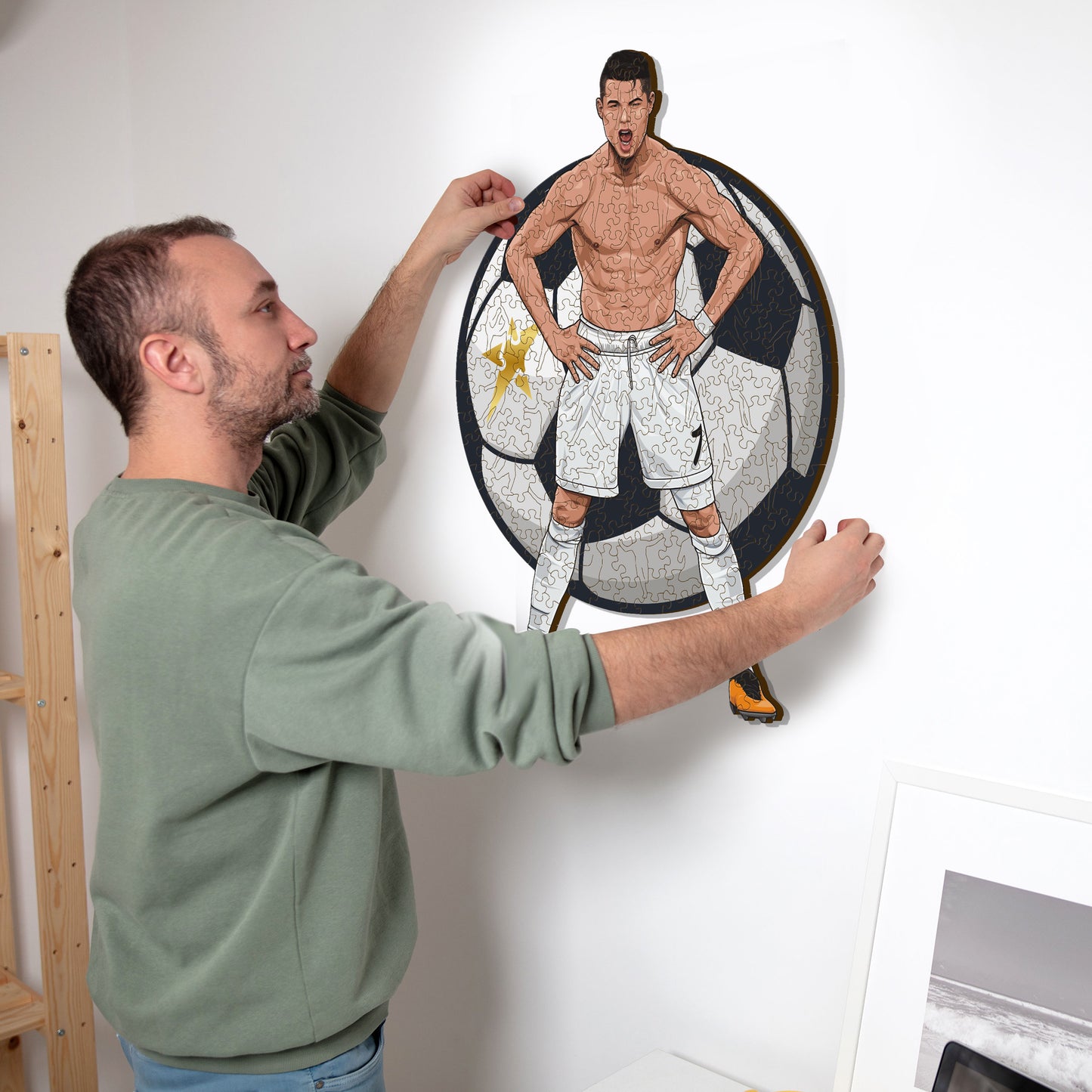 Cristiano Ronaldo - Puzzle di Legno