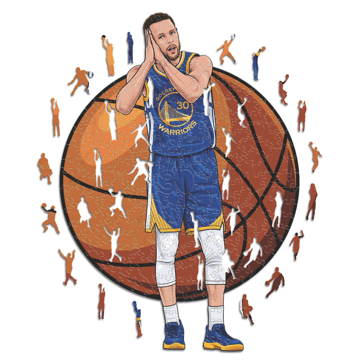 Stephen Curry - Puzzle en Bois