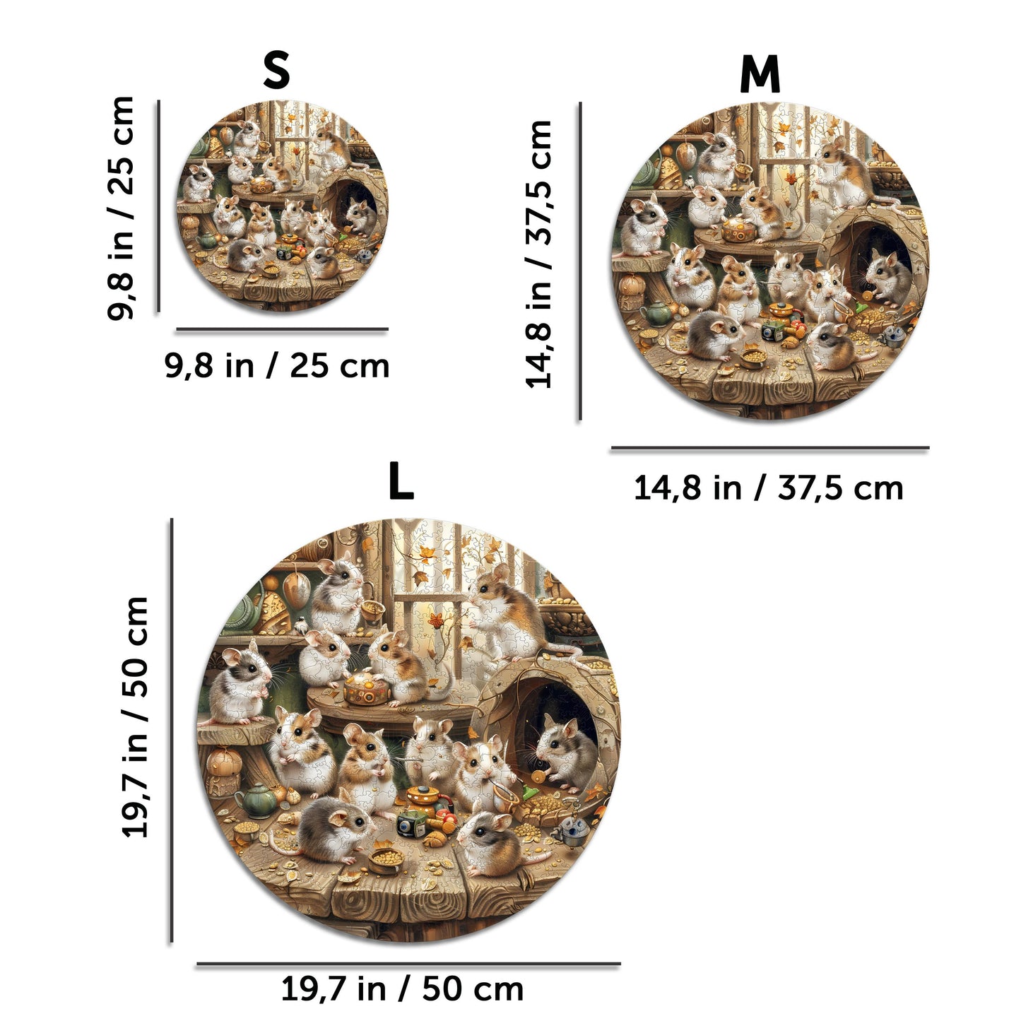 Criceti Curiosi - Puzzle di Legno