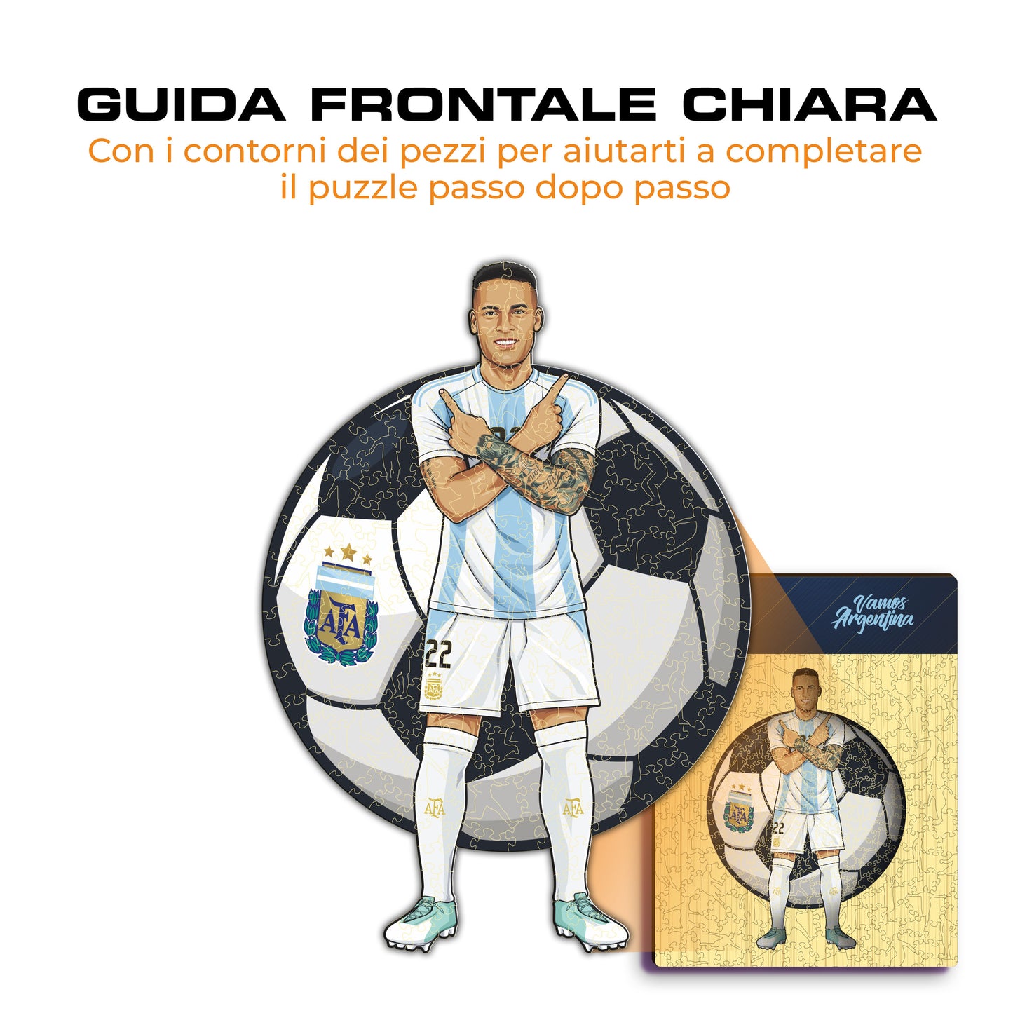 Lautaro Martinez - Puzzle di Legno