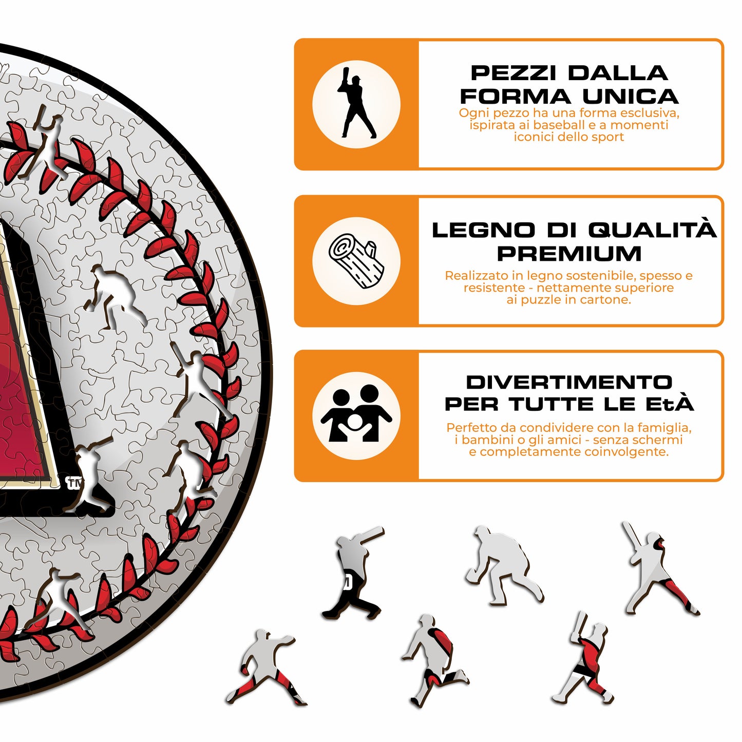 Arizona Diamondbacks™ Palla - Puzzle di Legno