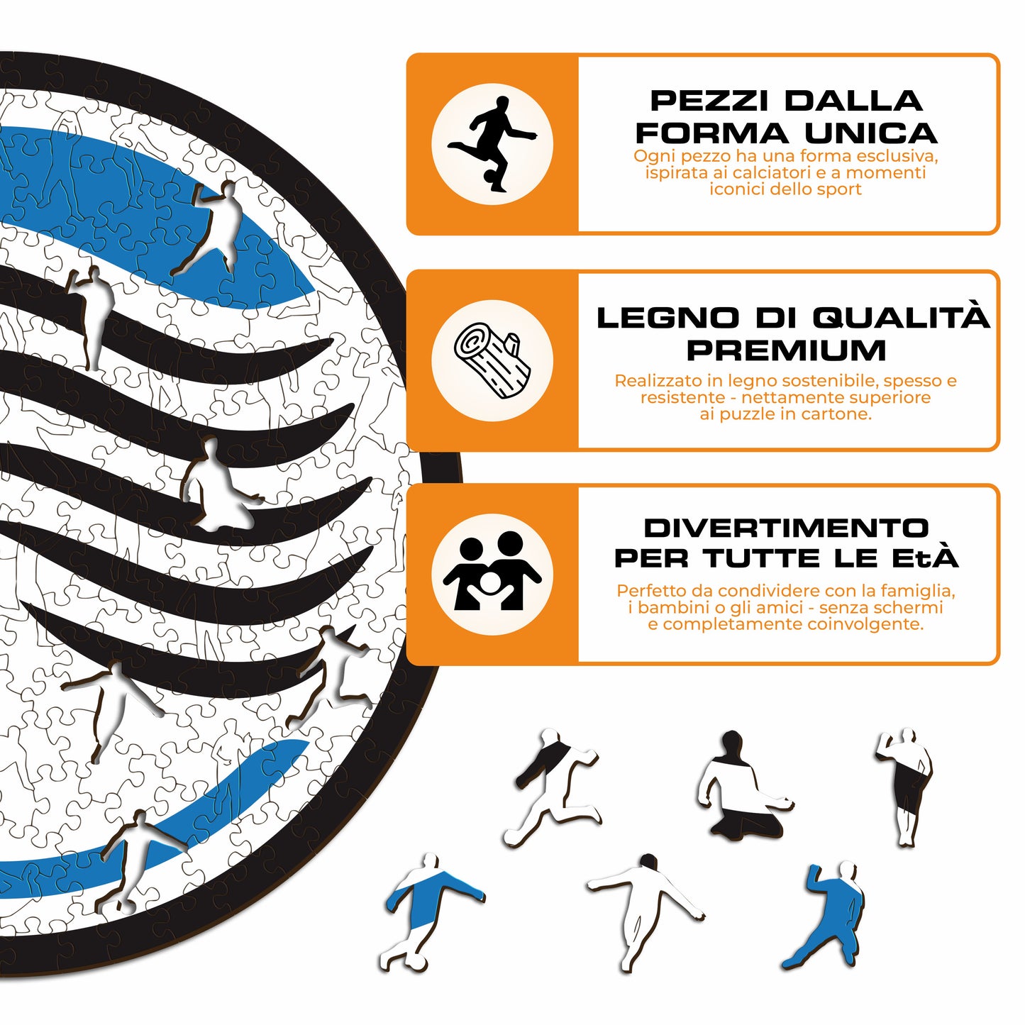 Nuovo Logo Atalanta® Puzzle di Legno