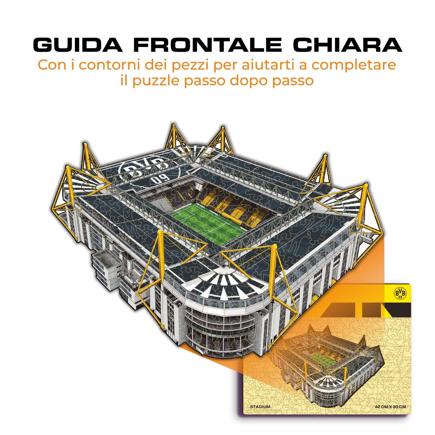 Borussia Dortmund® Signal Iduna Park Puzzle di Legno