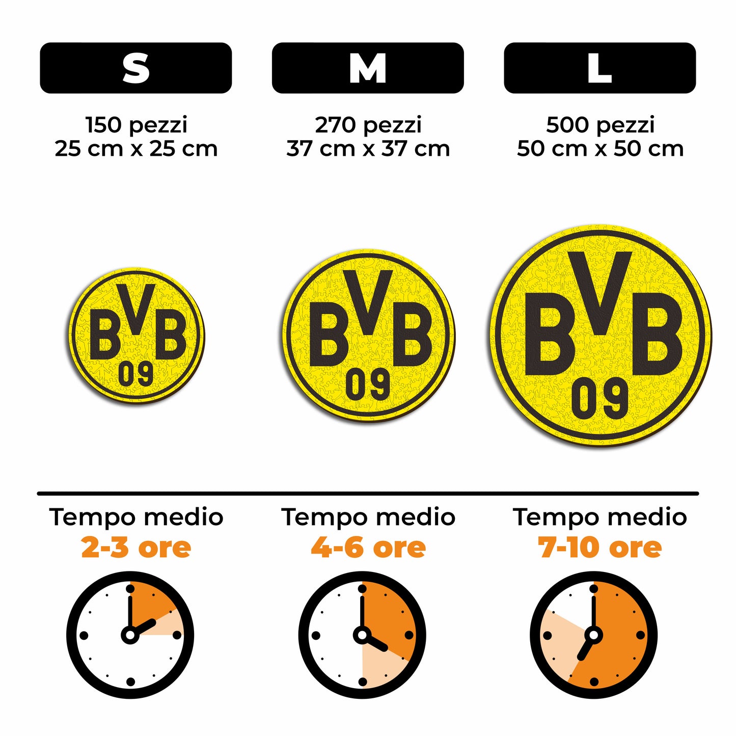 Borussia Dortmund® Logo Puzzle di Legno