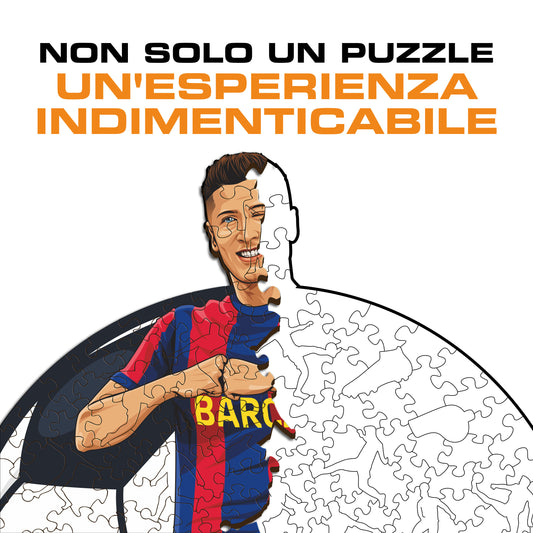 Robert Lewandowski - Puzzle di Legno