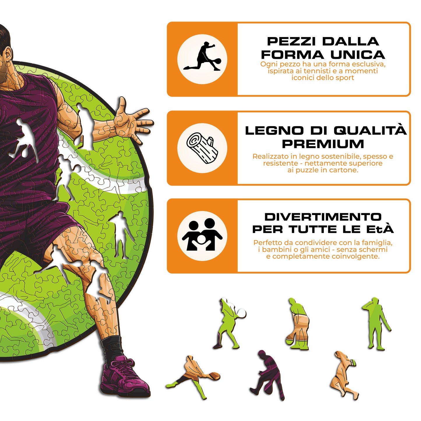 Carlos Alcaraz - Puzzle di Legno