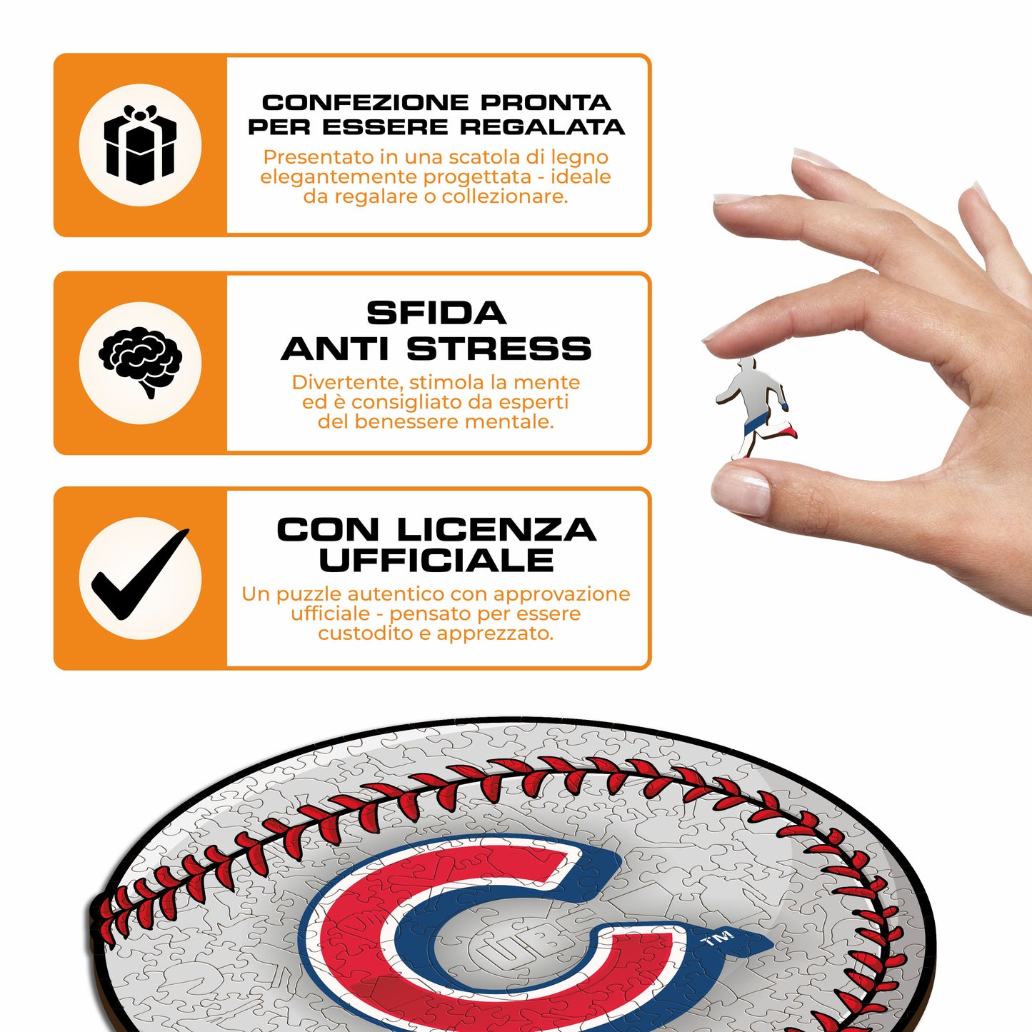 Chicago Cubs™ Palla - Puzzle di Legno