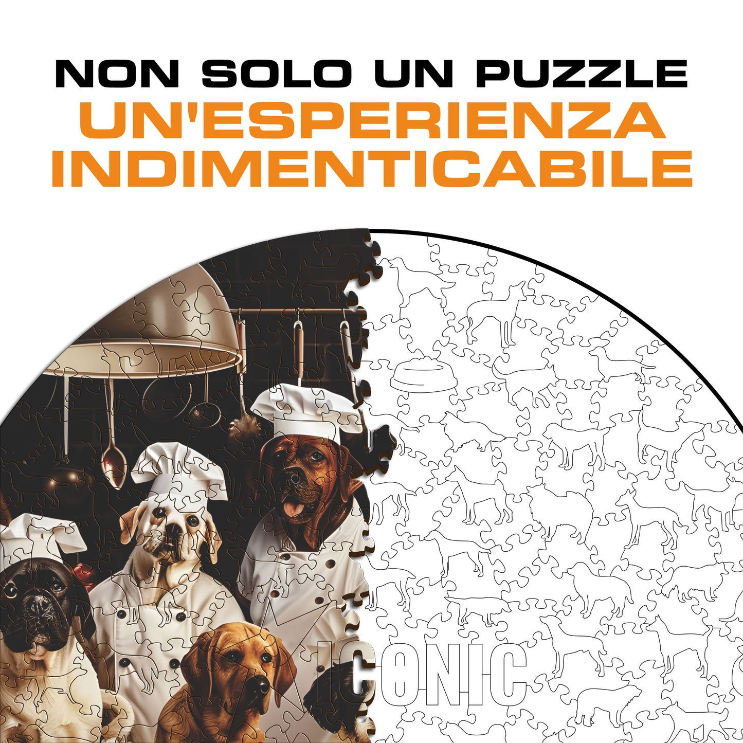 Cani Chef - Puzzle di Legno