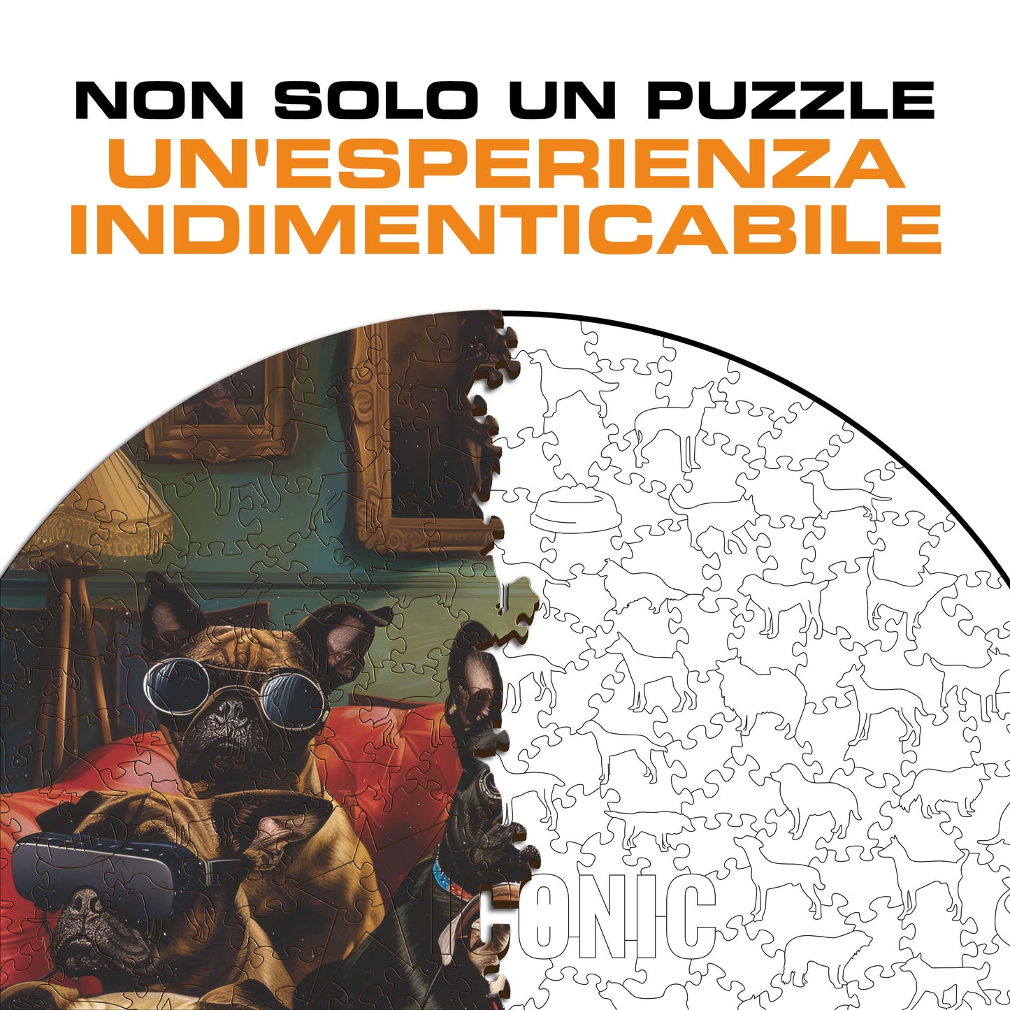 Cani Gamer - Puzzle di Legno