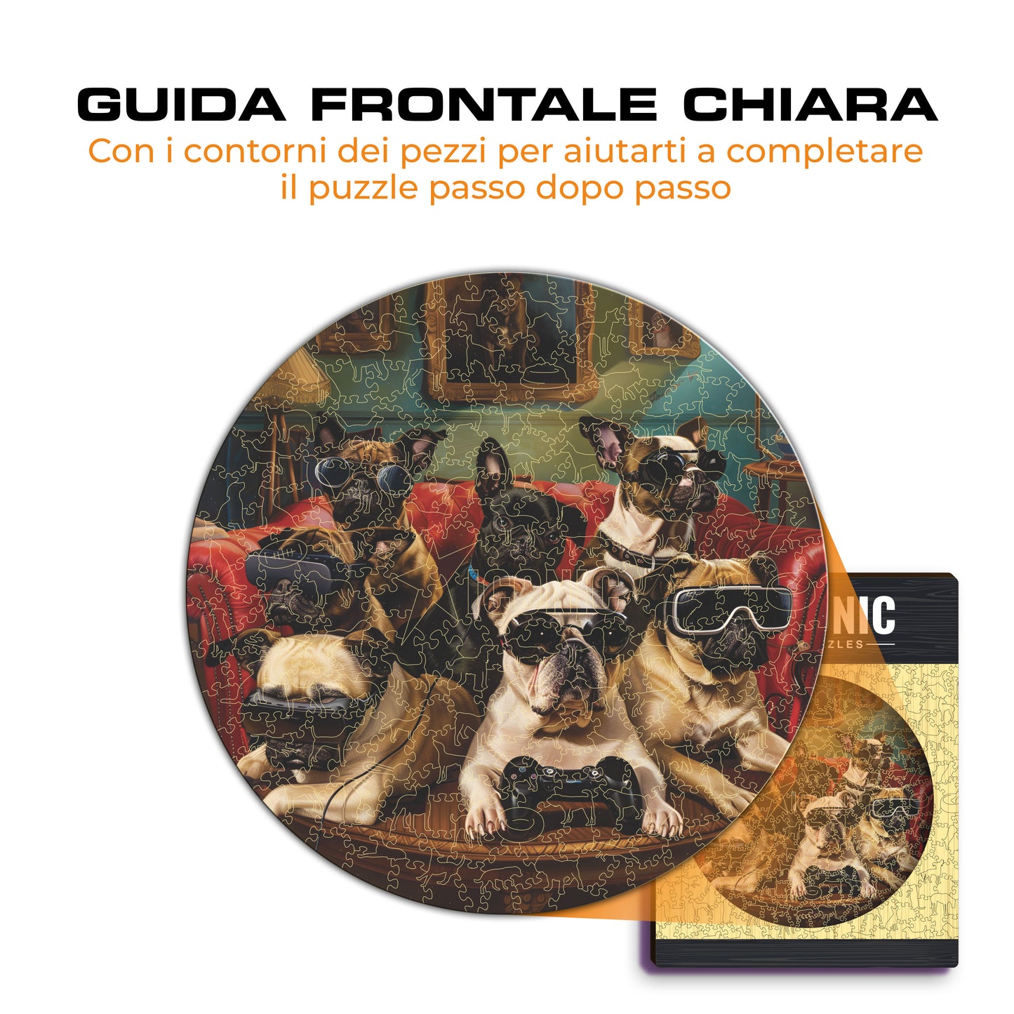 Cani Gamer - Puzzle di Legno