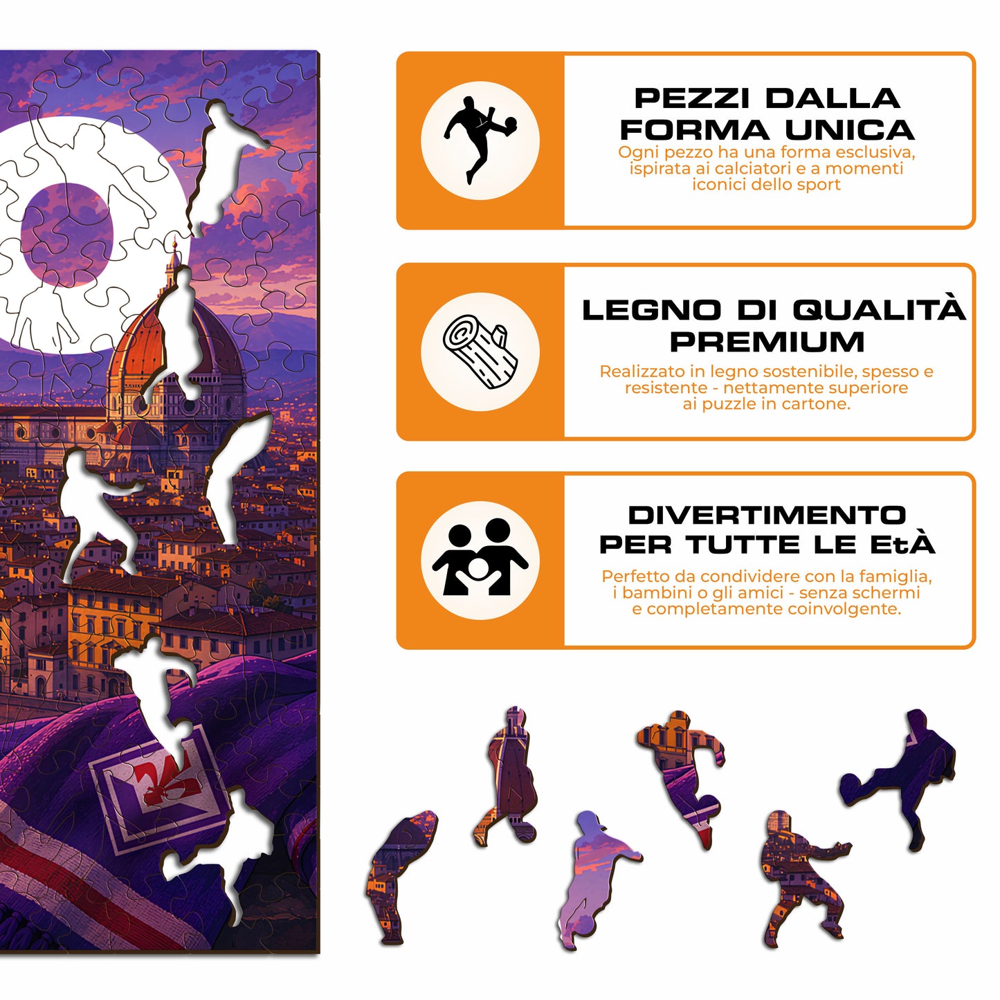 Centenario ACF Fiorentina® Puzzle di Legno