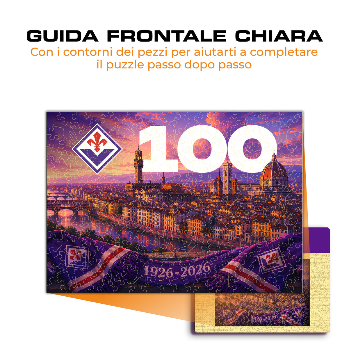Centenario ACF Fiorentina® Puzzle di Legno