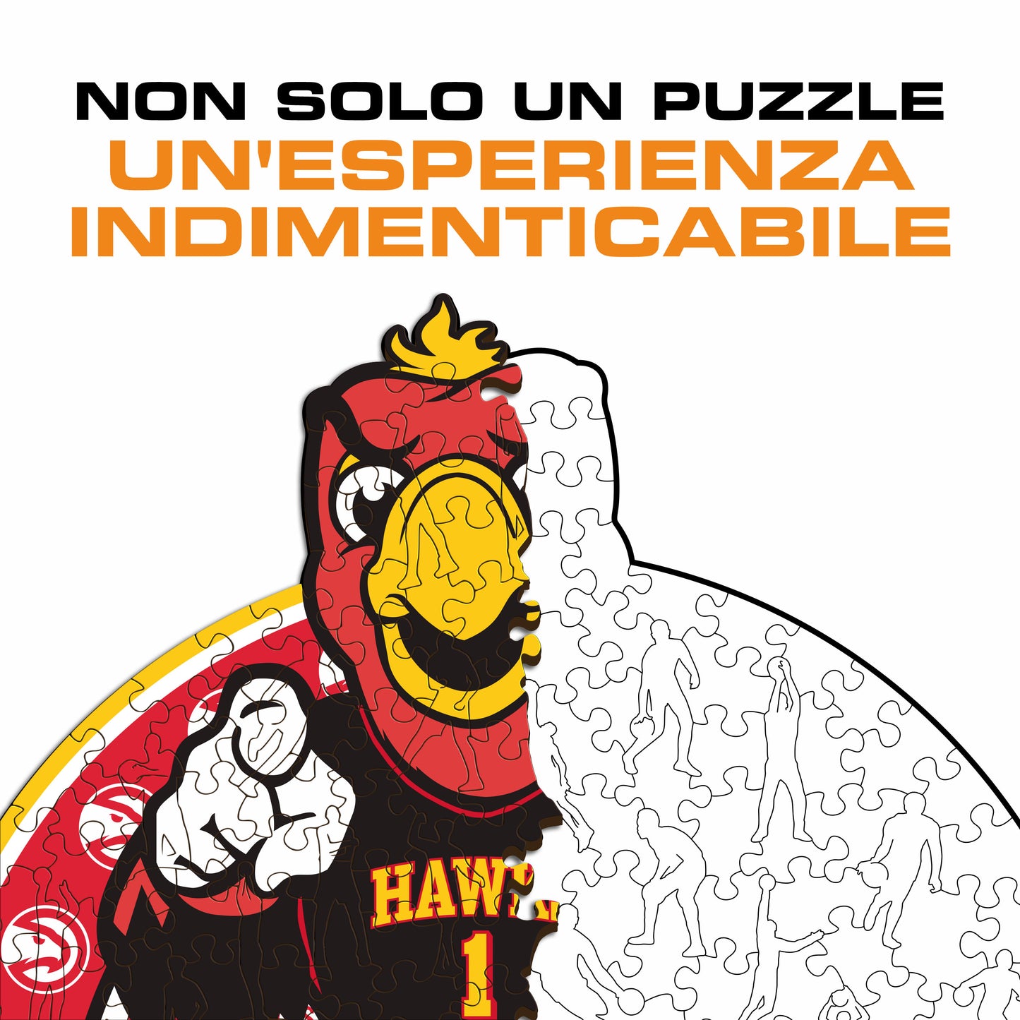 Atlanta Hawks™ Mascotte - Puzzle di Legno