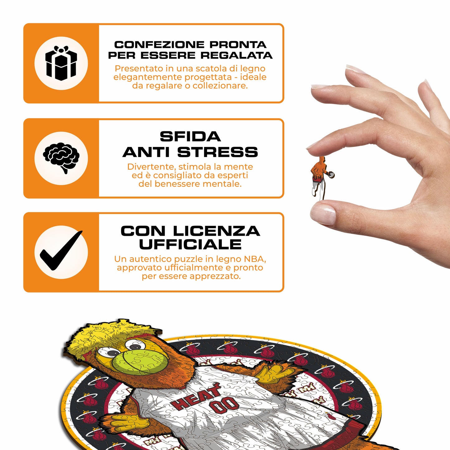 Miami Heat™ Mascotte - Puzzle di Legno