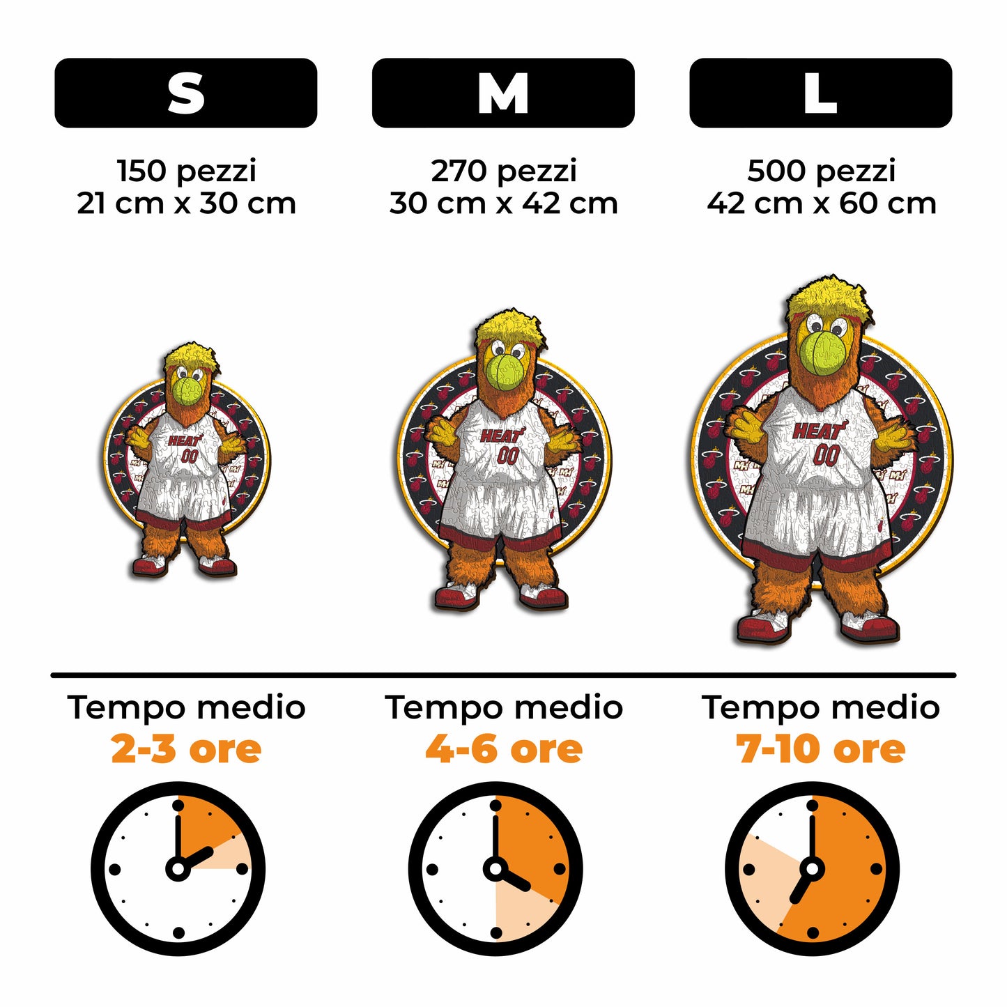 Miami Heat™ Mascotte - Puzzle di Legno