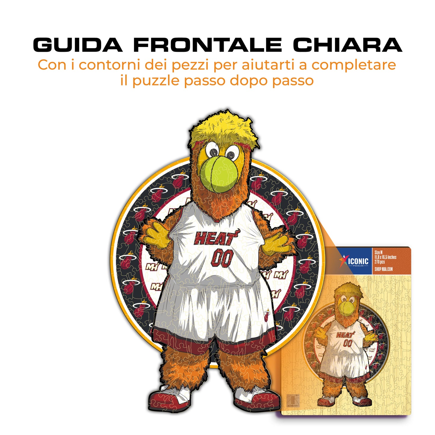 Miami Heat™ Mascotte - Puzzle di Legno
