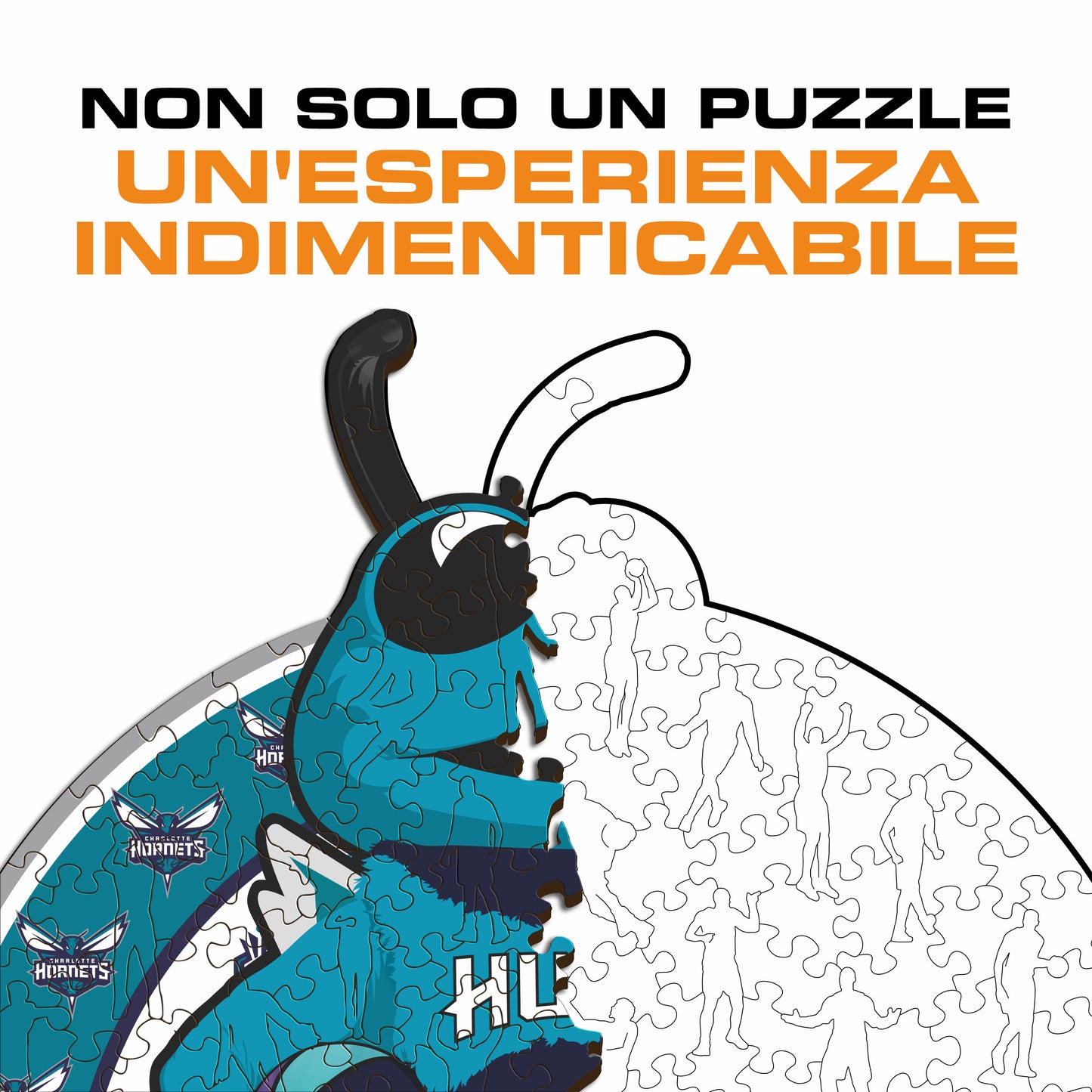 Charlotte Hornets™ Mascotte - Puzzle di Legno