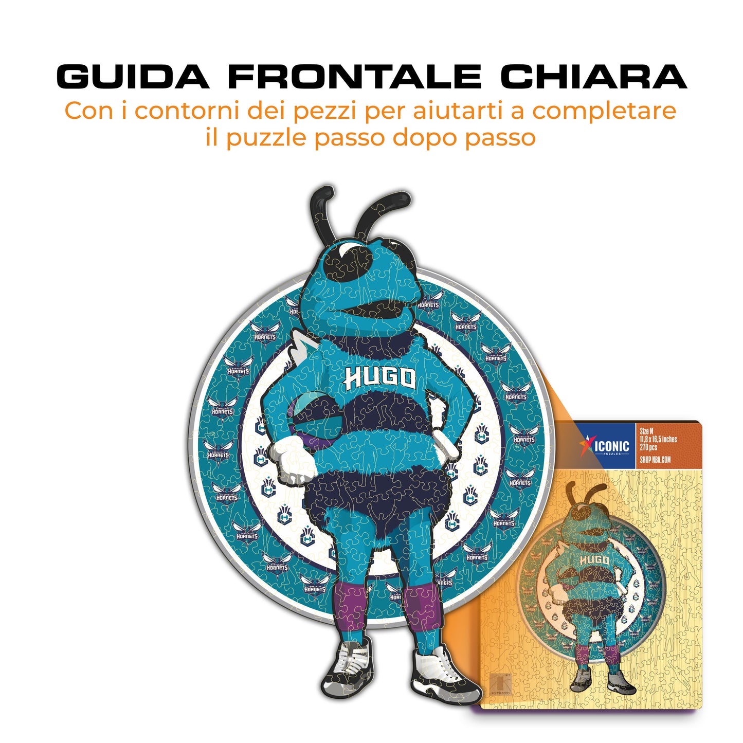 Charlotte Hornets™ Mascotte - Puzzle di Legno