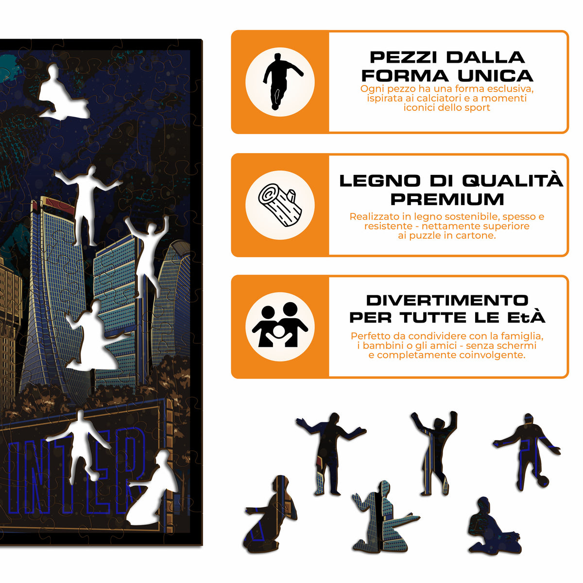 Skyline Inter® Puzzle di Legno