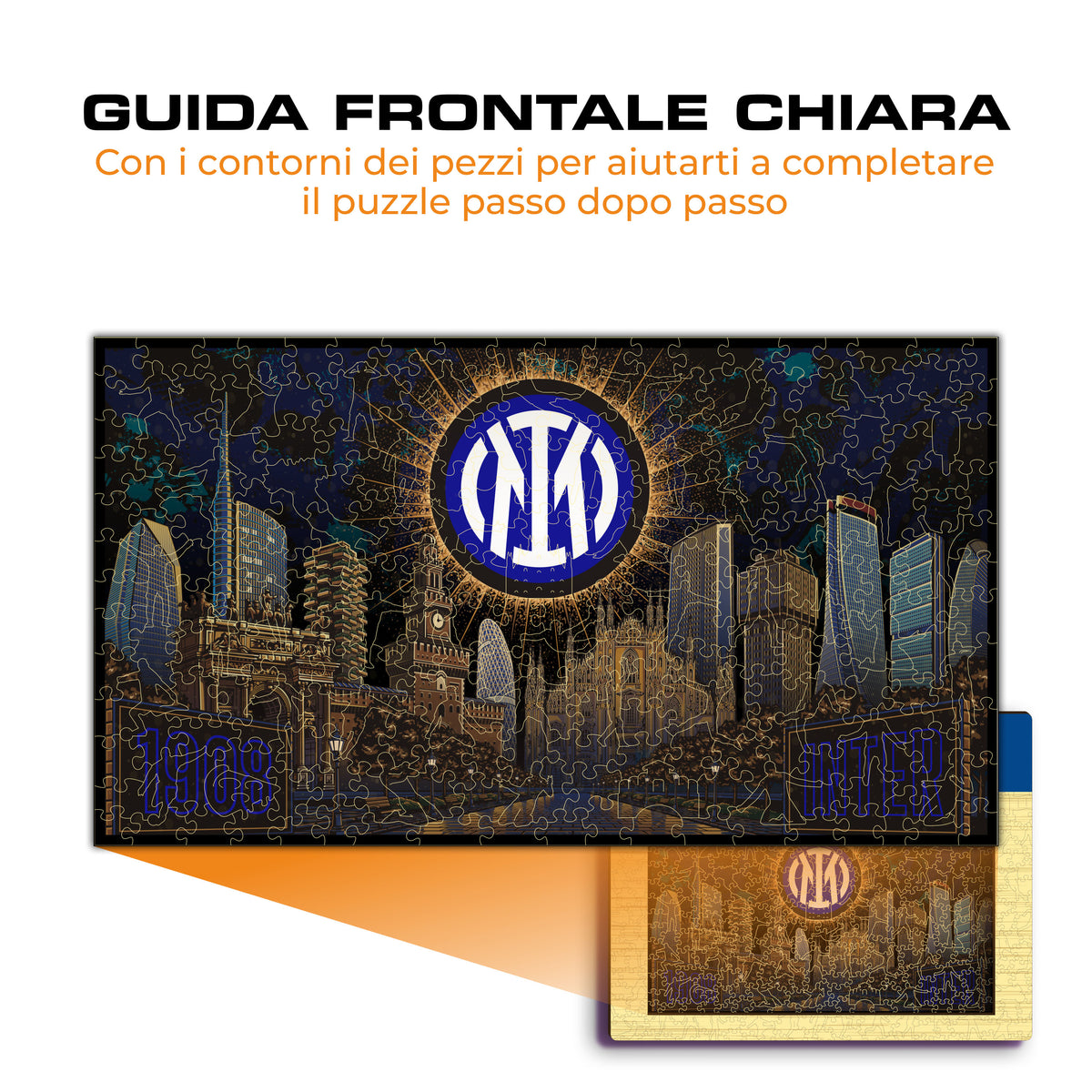 Skyline Inter® Puzzle di Legno