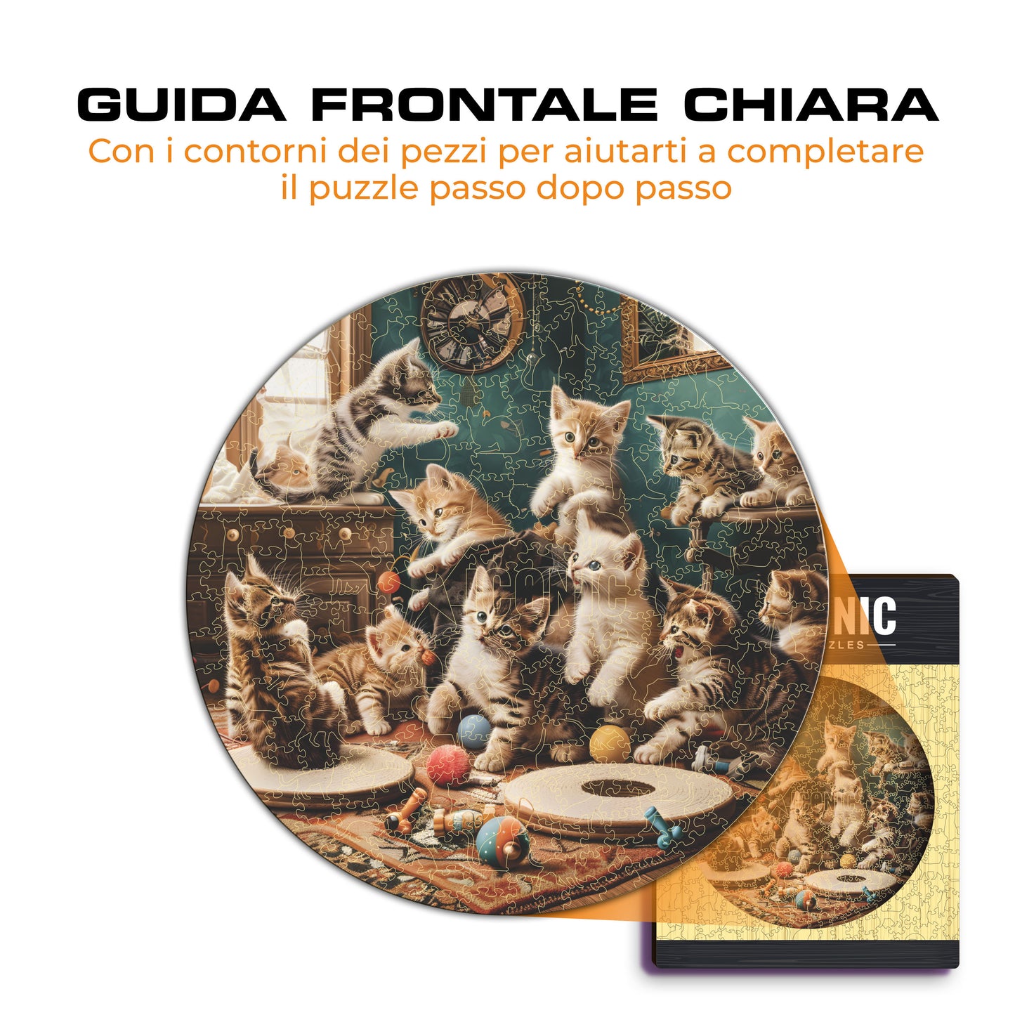 Gattini Giocosi - Puzzle di Legno