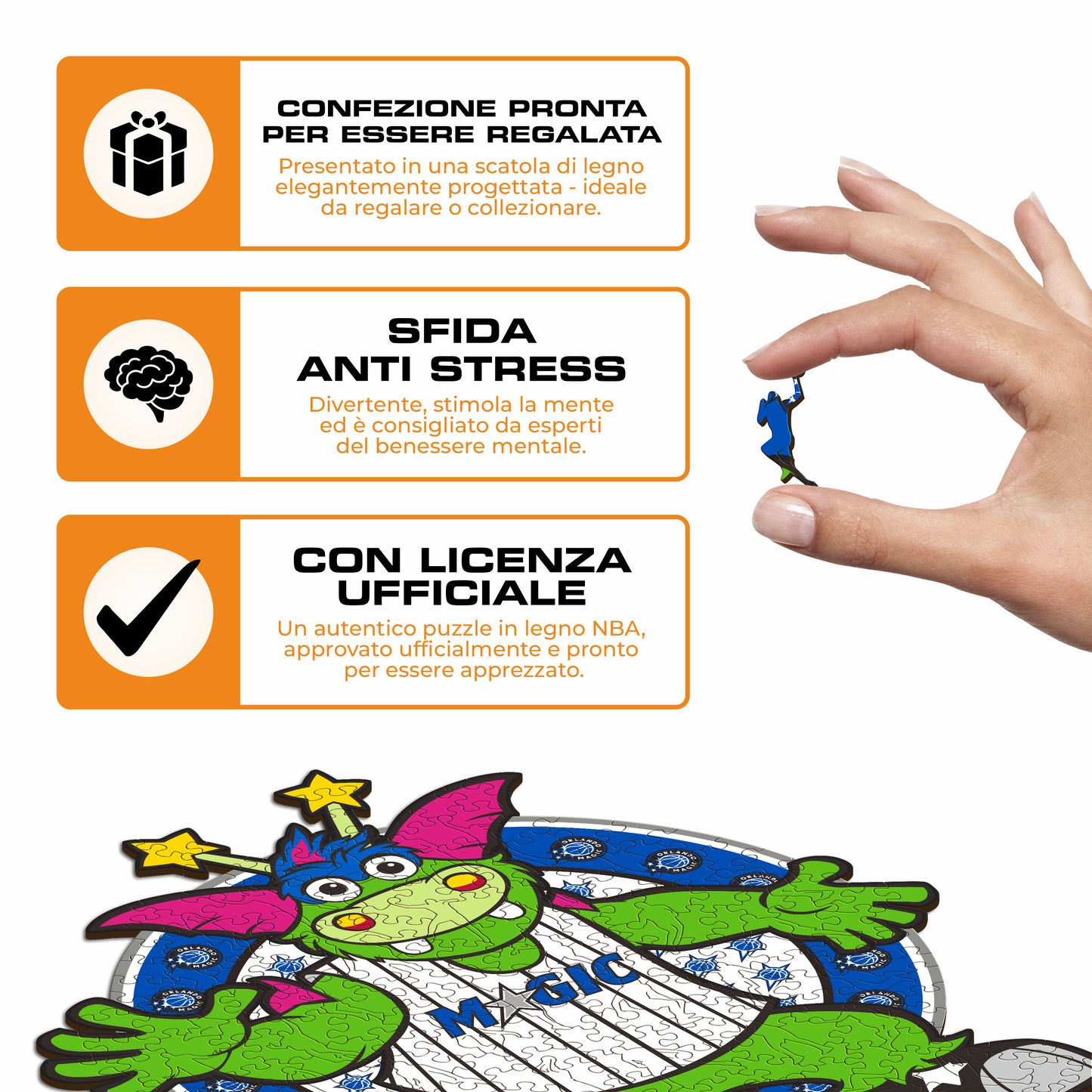 Orlando Magic™ Mascotte - Puzzle di Legno