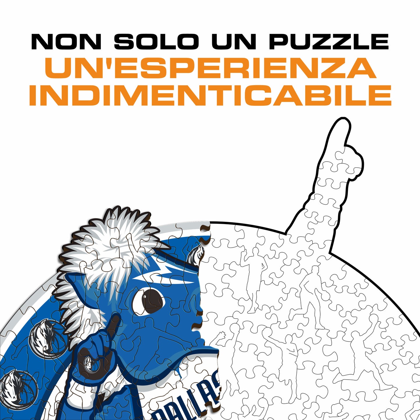 Dallas Mavericks™ Mascotte - Puzzle di Legno