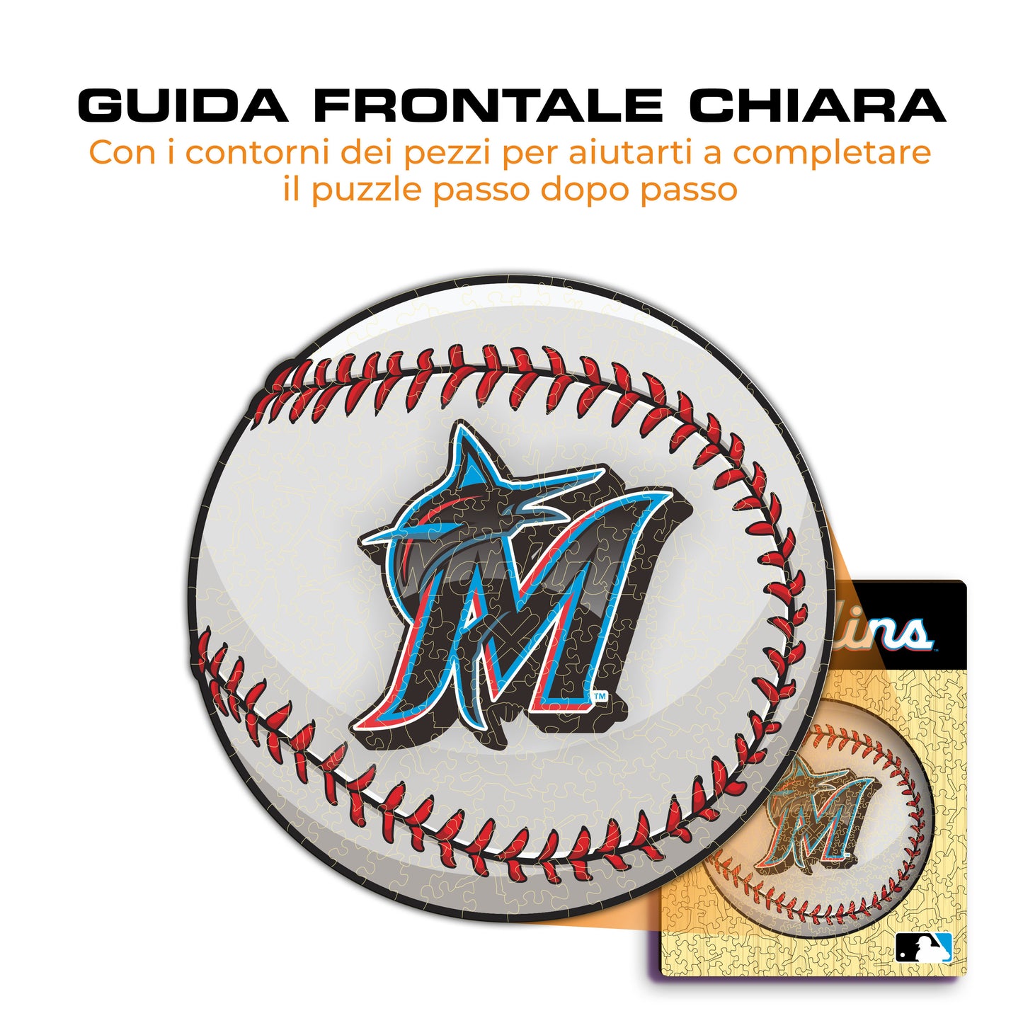 Miami Marlins™ Palla - Puzzle di Legno