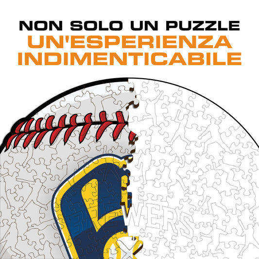 Milwaukee Brewers™ Palla - Puzzle di Legno