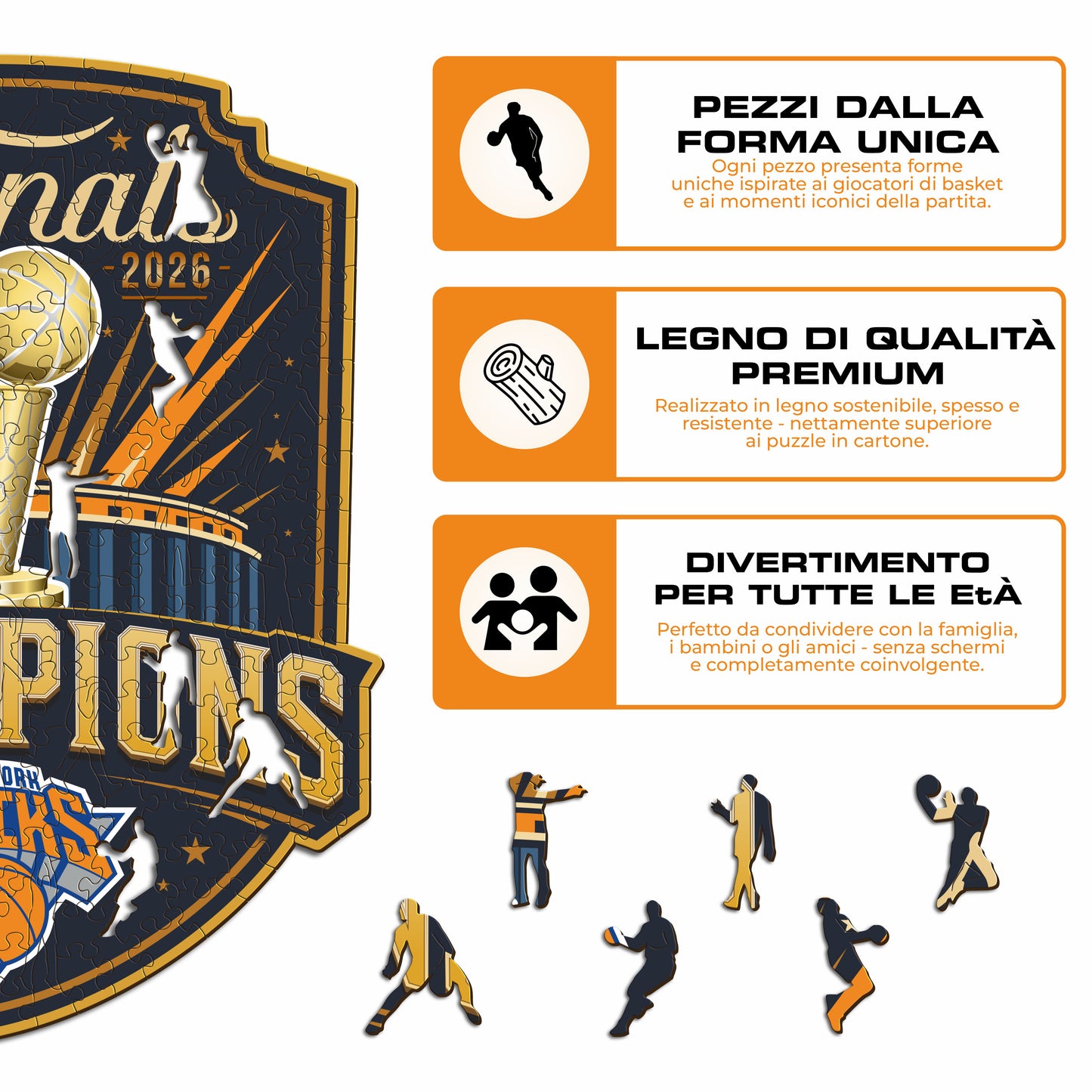 New York Knicks™ 2026 NBA Champions - Puzzle di Legno