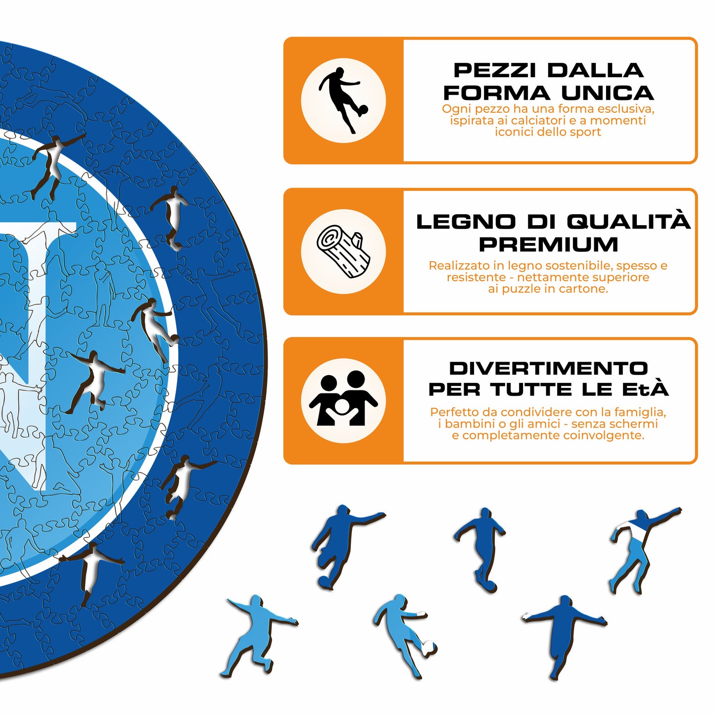 SSC Napoli® Logo - Puzzle di Legno