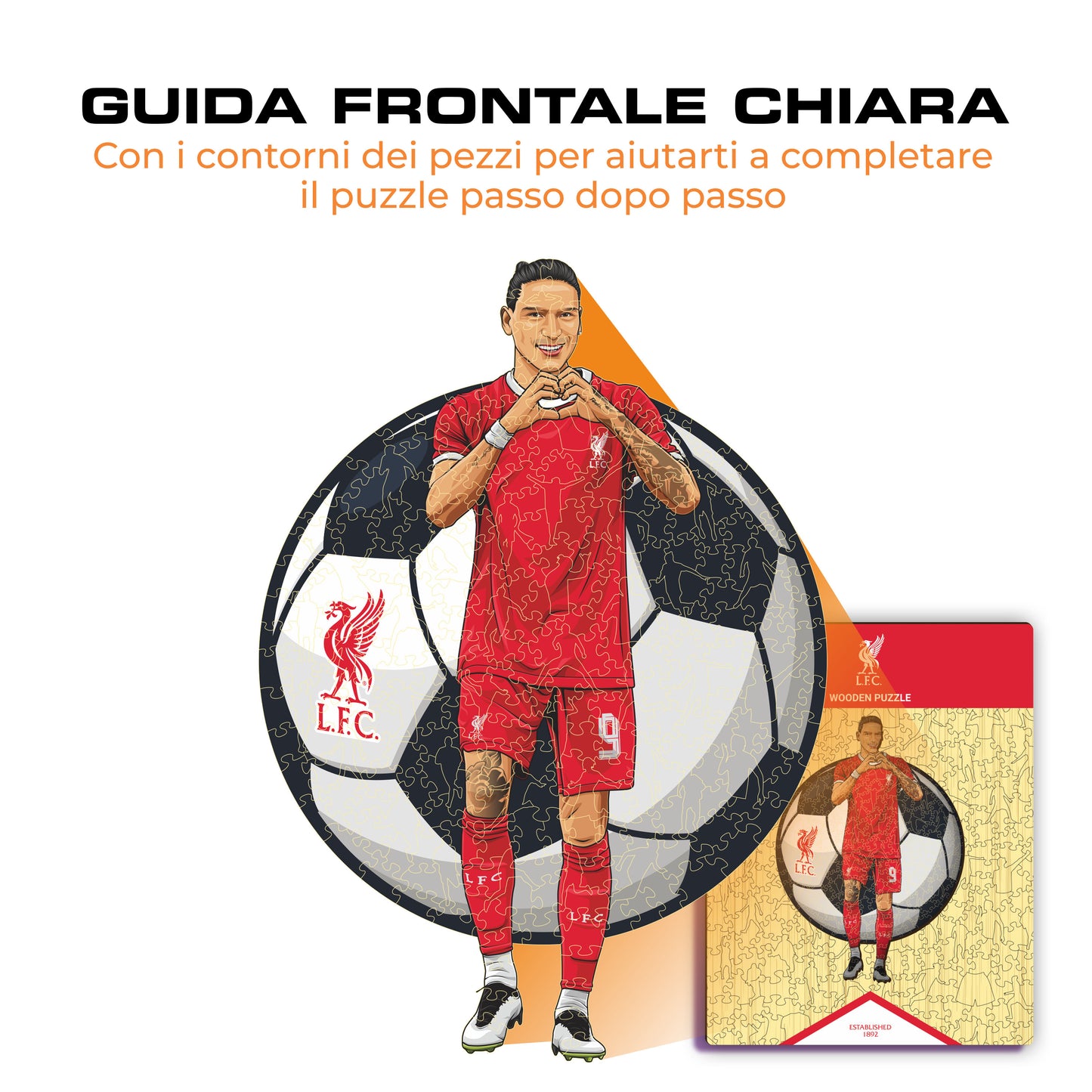 Darwin Nuñez - Puzzle di Legno