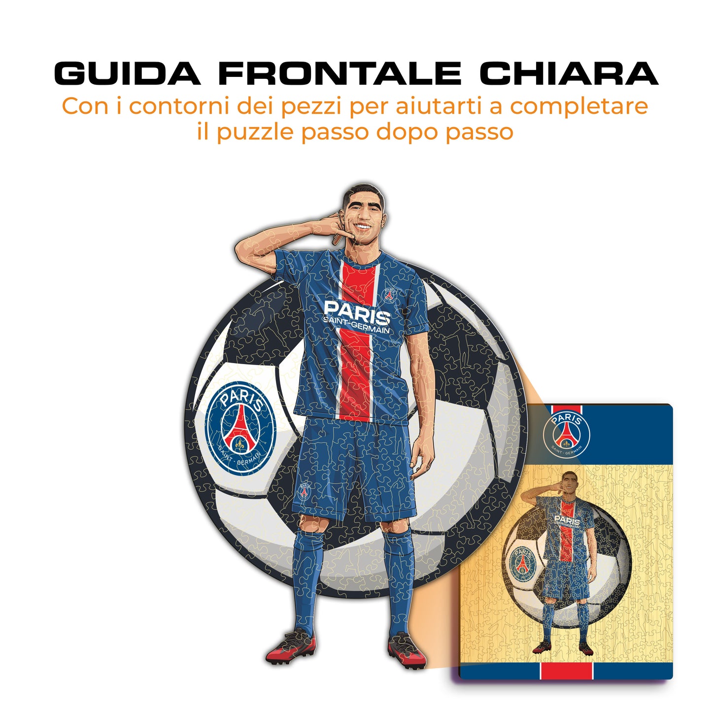 Achraf Hakimi - Puzzle di Legno