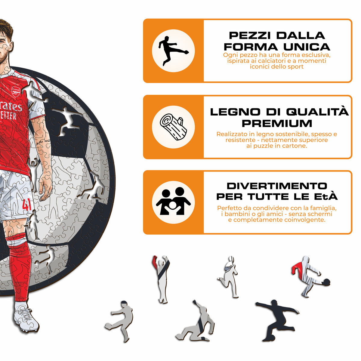 Declan Rice Puzzle di Legno