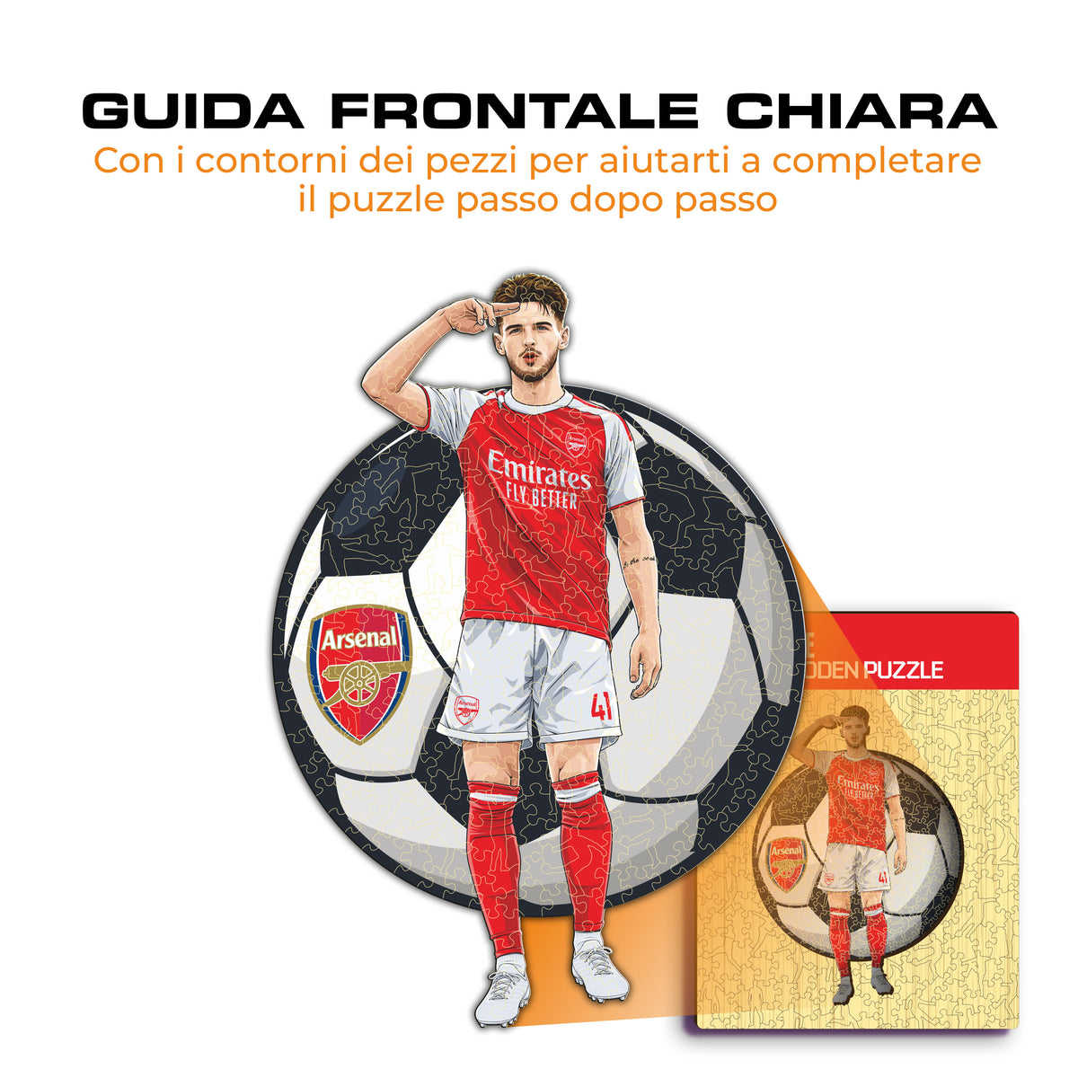 Declan Rice Puzzle di Legno