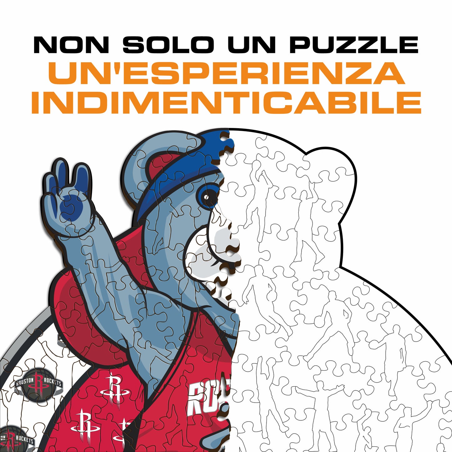 Houston Rockets™ Mascotte - Puzzle di Legno