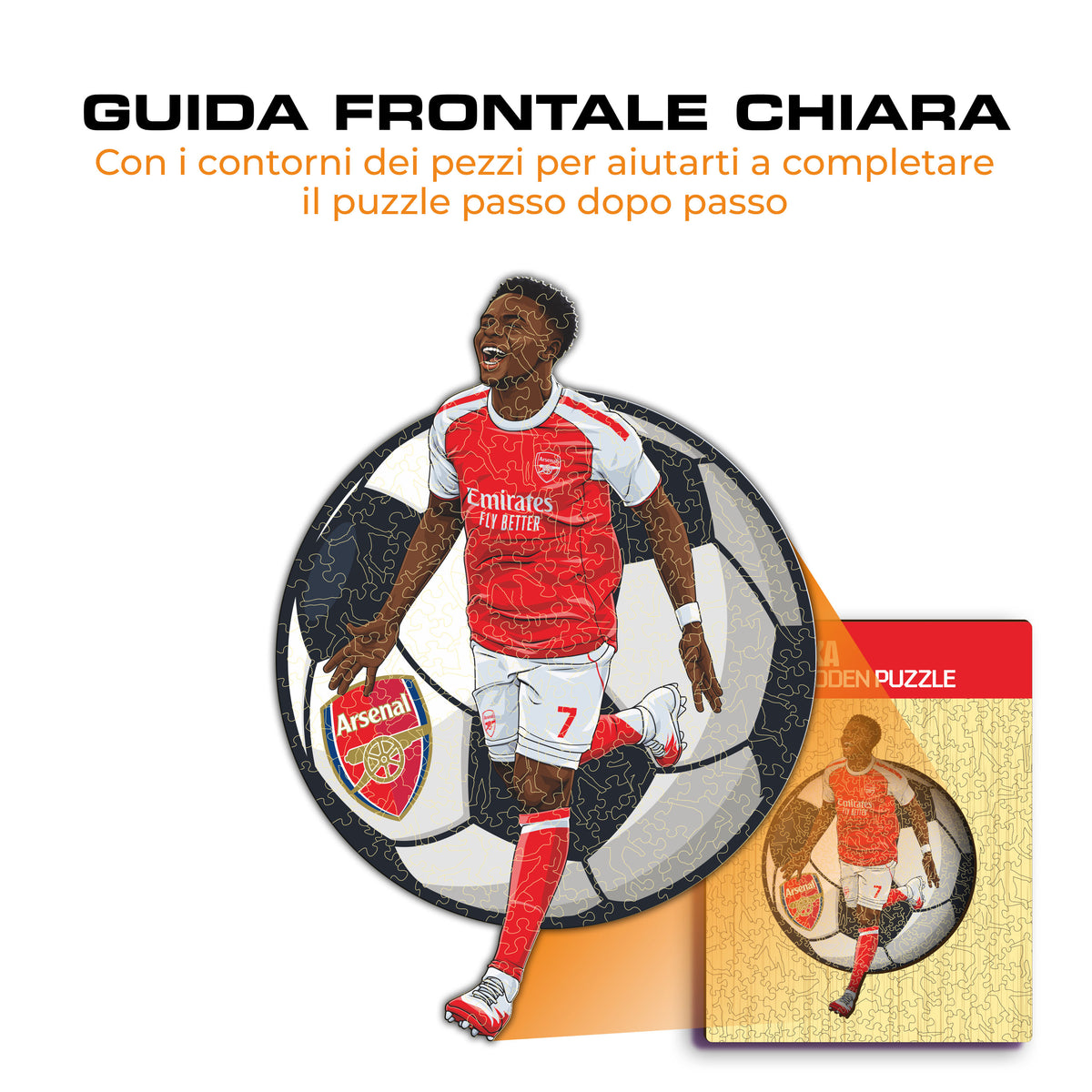 Bukayo Saka Puzzle di Legno