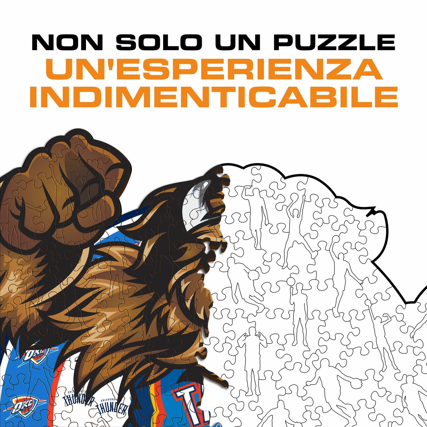 Oklahoma City Thunder™ Mascotte - Puzzle di Legno