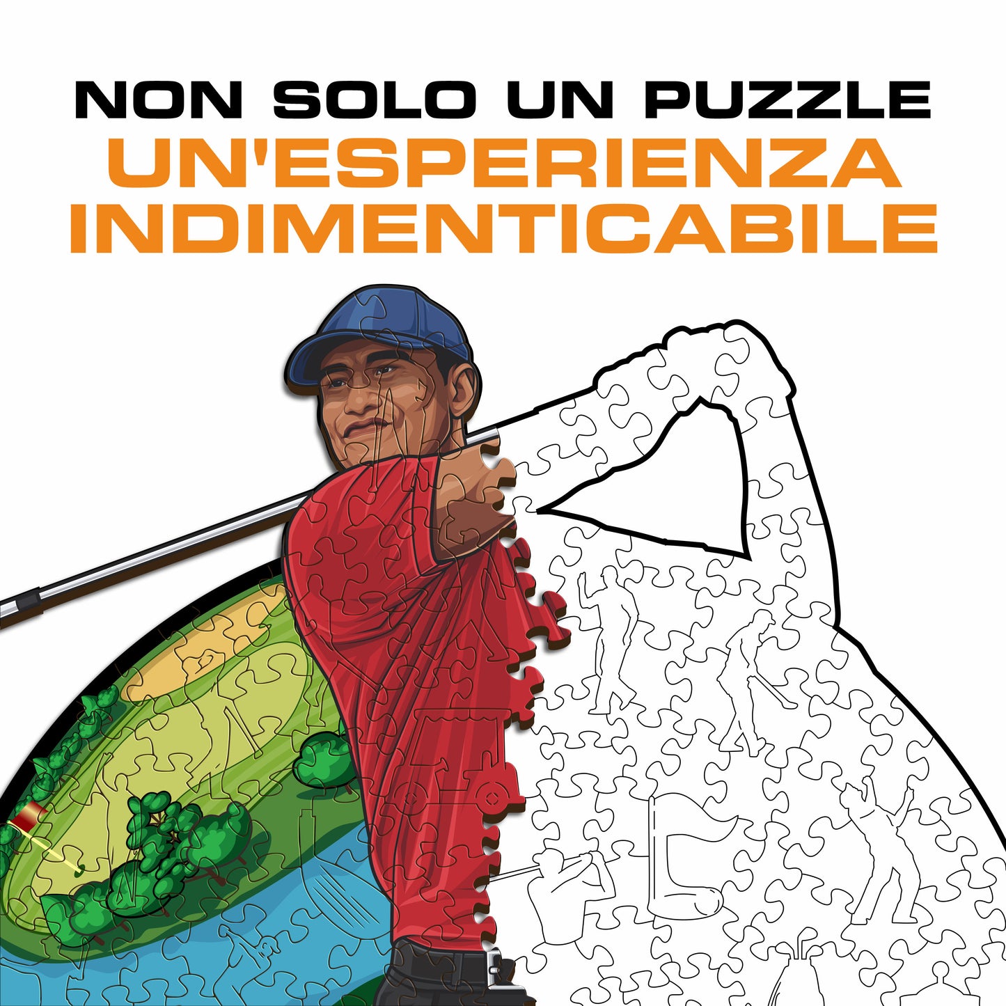 Tiger Woods - Puzzle di Legno