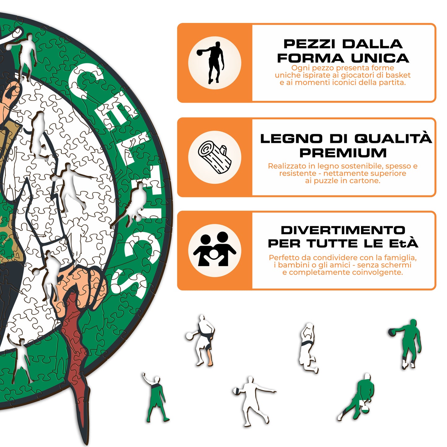 Boston Celtics™ Logo - Puzzle di Legno