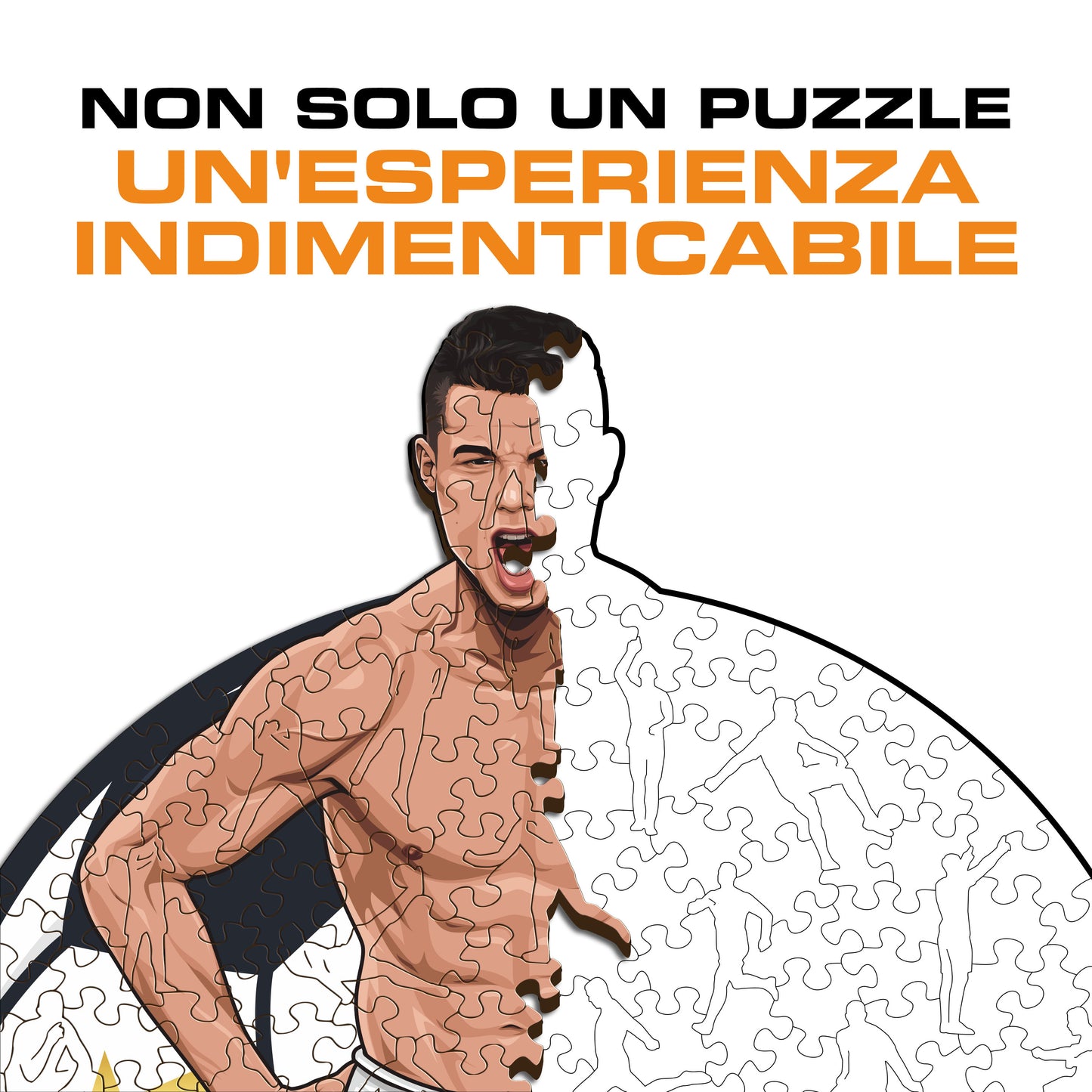 Cristiano Ronaldo - Puzzle di Legno